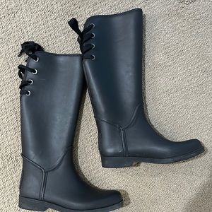 Coach Black Tristee Rainboots